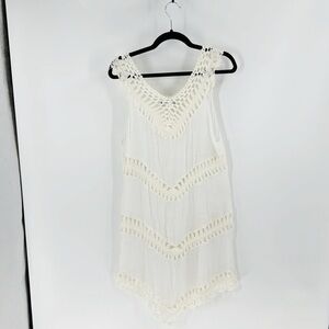 Selfie Couture gauze open knit swimsuit cover up bohemian vacation summer cruise